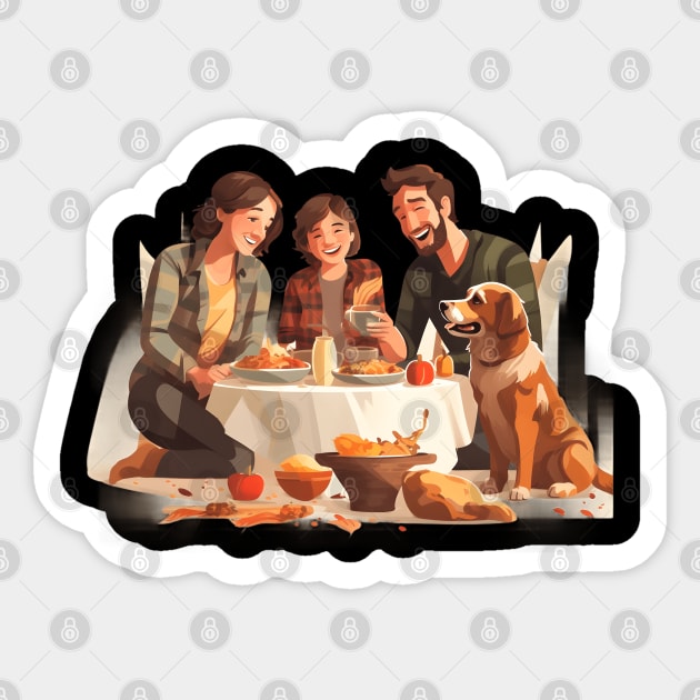 Family Thanksgiving Sticker by Graceful Designs